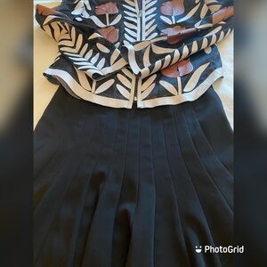 Drama black front pleated  skirt